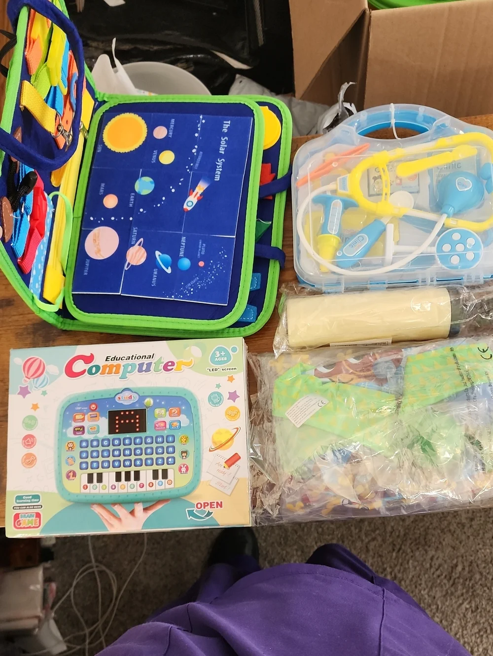 Edcational Book, Computer, Doctors Kit, Learning Roller